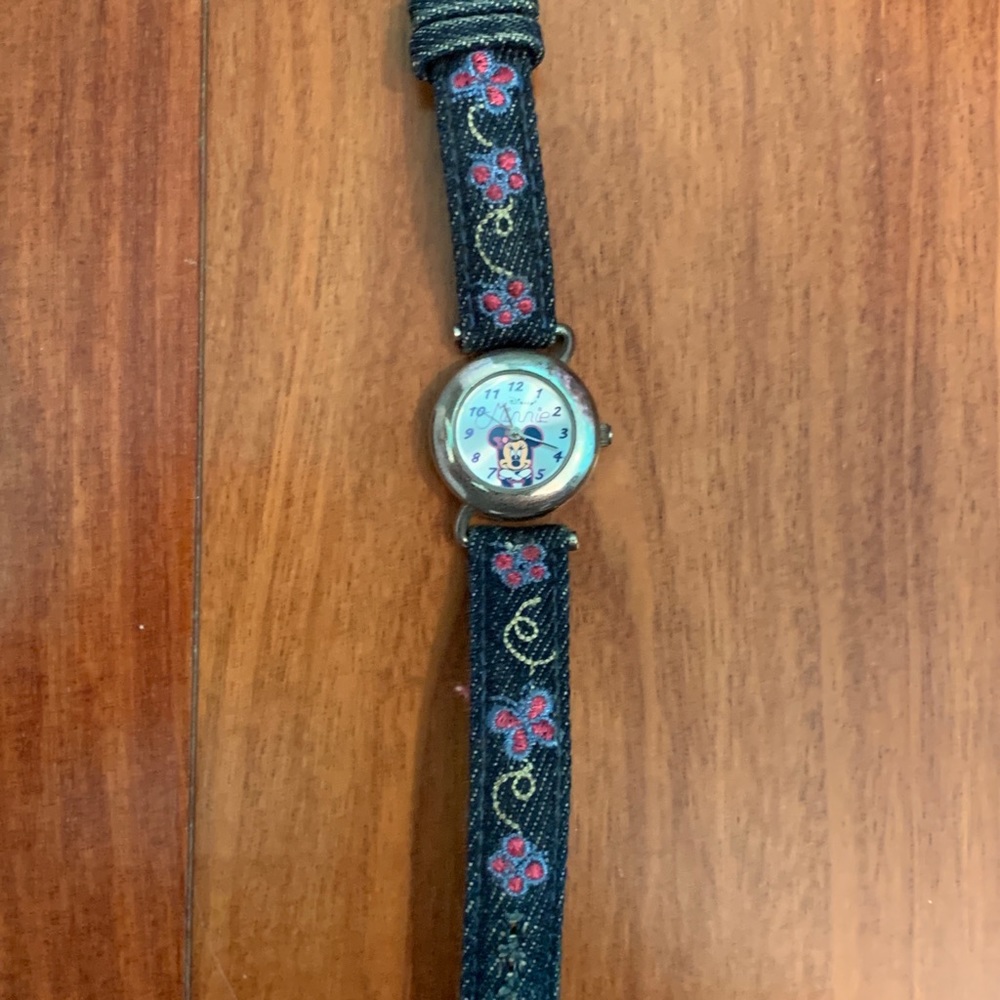 Disney Jean Minnie Mouse Butterfly Watch - Picture 2 of 5